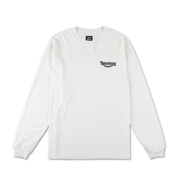 THUMPERS サンパーズ 長袖Tシャツ ロンT FUCK OFF L/S TEE ストリート バックプリント ホワイト M L XL