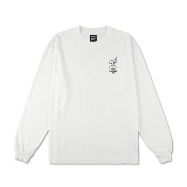THUMPERS サンパーズ 長袖Tシャツ ロンT TURN'EM OVER L/S TEE ストリート バックプリント ホワイト M L XL