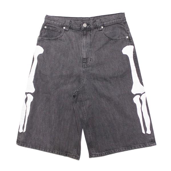 ＊VANSON ボーン ハーフ デニムパンツ サイド骨ペイント 30 VANSON - ＊VANSON ボーン ハーフ デニムパンツ サイド骨