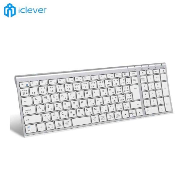 ワイヤレスキーボード iClever BK22 Bluetooth5.1 日本語 JIS配列3台同時...