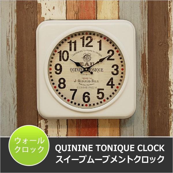 HLC216135K �L�j�[�l�g�j�b�N QUININE TONIQUE �Ǌ|�����v 35X35cm iron clock-wh