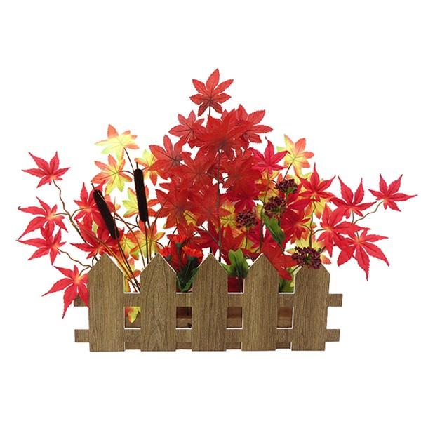 店舗装飾 ディスプレイ 紅葉垣根アレンジ 秋 高さ43cm 332 季節装飾 販促専門店 装飾屋 Com 通販 Yahoo ショッピング
