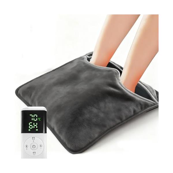 【2025年温度調節が進化した足温器 - 理想の温かさを実現】YFFUの 電気足温器は、従来品の「なかなか温まらない」「熱すぎる」という悩みを解消！35℃から70℃まで1℃単位で調節可能なので、体調や好みに合わせて最適な温度を選べます。業界...