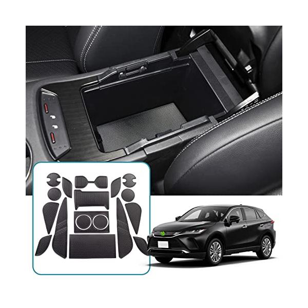 ruiya 新型 トヨタ ハリアー 80系 専用 ポケットマット PUレザー ドアポケット 耐熱 汚れ防止 キズ防止 耐久 ノイズ軽減 滑り止め ノンスリップ 内装