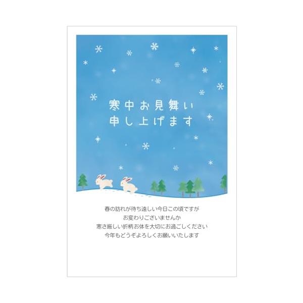 寒中見舞いハガキ／1セット10枚入り私製はがき（切手なし）色味は画面と印刷では差異がございますので予めご了承ください