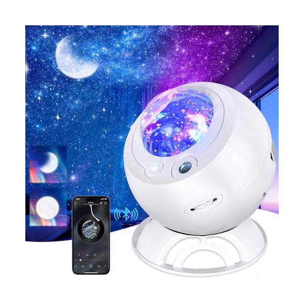 自宅で楽しむ本格的な星空体験】スタープロジェクターを天井や壁に映し出すと、まるで夜空が部屋の中に広がったかのような錯覚を味わえます。満天の星や月、土星、星間爆発など、都会では見えにくい星空をお部屋で眺められるのが、このプラネタリウムの大きな...