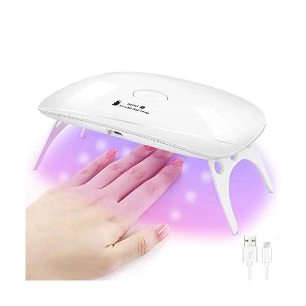 他サイト： UVライト レジン用 ジェルネイル ライト ドライヤー LED 硬化ライト レジンクラフト と ジェル用 赤青ランプビーズ 三重光源 折りたたみ タイマー設の商品画像