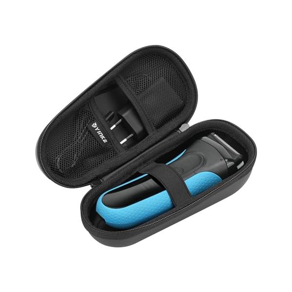 【対応モデル】ブラウン メンズ 電気シェーバー 51-M1200s シリーズ3/5/7/9。サイズ：18.5×8.5×7 cm　重さ：111g【高品質】ハードEVA素材を採用し、防水性＆耐久性を備えており、衝撃や傷による損傷を防ぎます。【持...