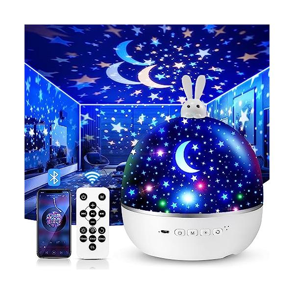 ?【多用途のプラネタリウム家庭用＆ナイトライト】?プラネタリウムとして使う時、ライトのカバーを外してお使いください。カバーをとれば天井と壁に可愛くて素敵な絵が映ります。綺麗で星空が広範囲で見ててプラネタリウムに来てるような感じですよ！?カバ...