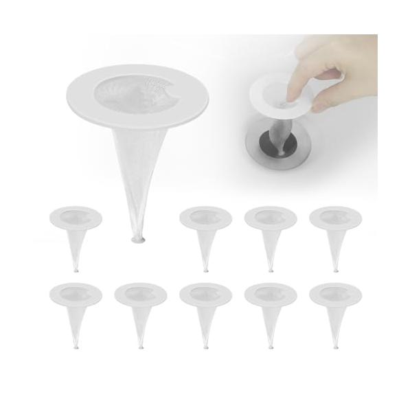 【掃除から解放】使い捨てフィルターなので、ゴミと一緒に捨てられるのでお掃除もラクラク！日々の排水溝のゴミ受けの掃除の手間が省けます。利便性】：洗面台の排水口用、置くだけで取り付け簡単です。掃除は取り出すだけ、手を汚さずに交換できます。【目詰...