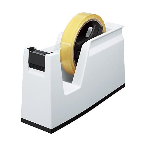 製品色:白対応テープ:大巻き・小巻き両用外寸法(W・D・H):66・186・106mm小巻きテープは、幅19mm・外径φ60mmまでのテープが使用できます。大巻きテープは、幅24mm・外径φ100mmまでのテープが使用できます。