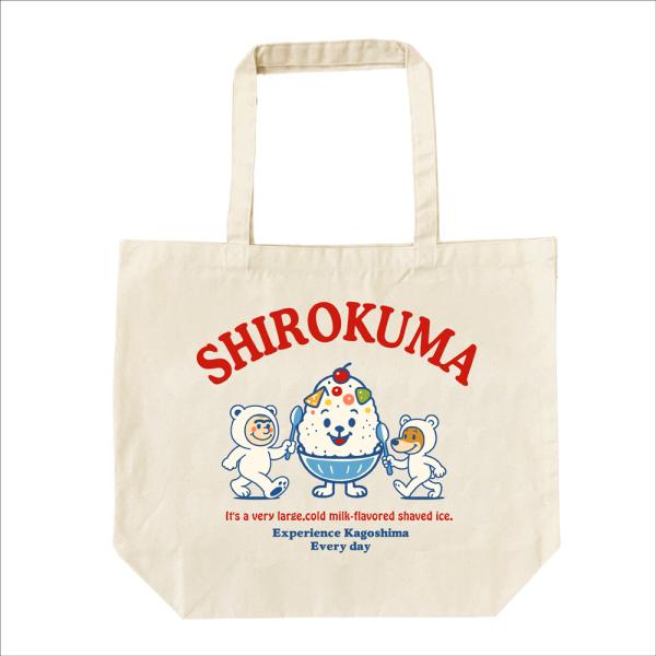 薩摩バッグ「 SHIROKUMA 」 キャンバス トートバッグ 薩摩 桜島 黒豚