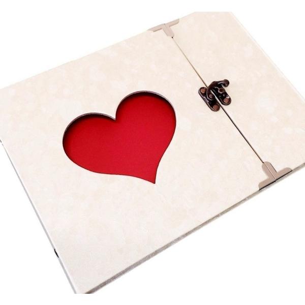 ハート型 フォトアルバム ハンドメイド 写真 スクラップ ブック 思い出を飾る アルバム に アイボリー ハート Buyee Buyee Japanese Proxy Service Buy From Japan Bot Online