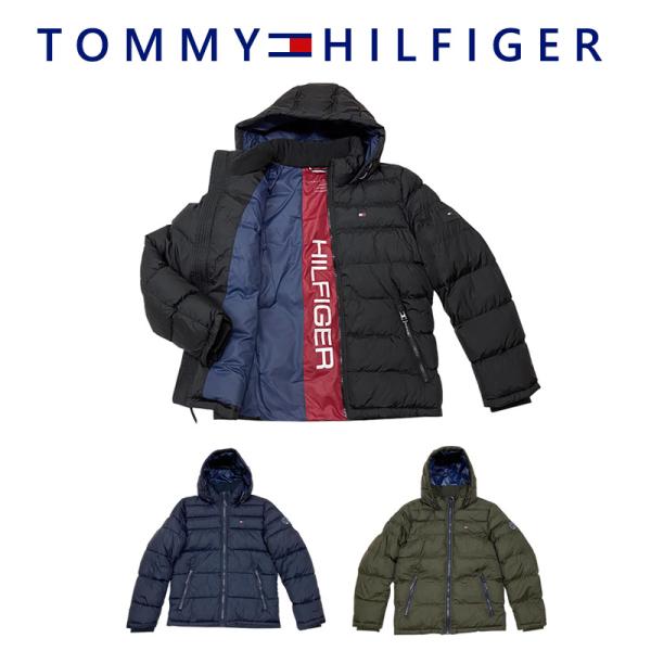 トミーヒルフィガー TOMMY HILFIGER ナイロン ジャケット パフォーマンスフーディパファー  メンズ 158an508 ラッピング不可TOMMY HILFIGERのロゴがワンポイントのお勧めなジャケットです。BLACKMIDNI...