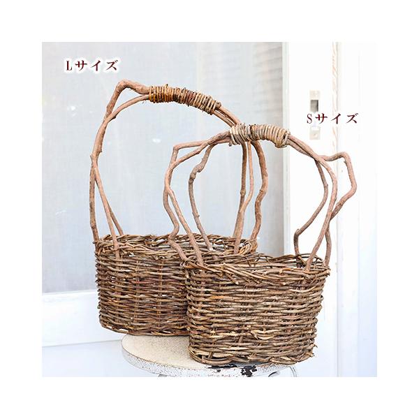 ガーデニング雑貨 木製バスケットワイルドナチュラル Sサイズ ブラウン 個性的 おしゃれ 寄せ植え