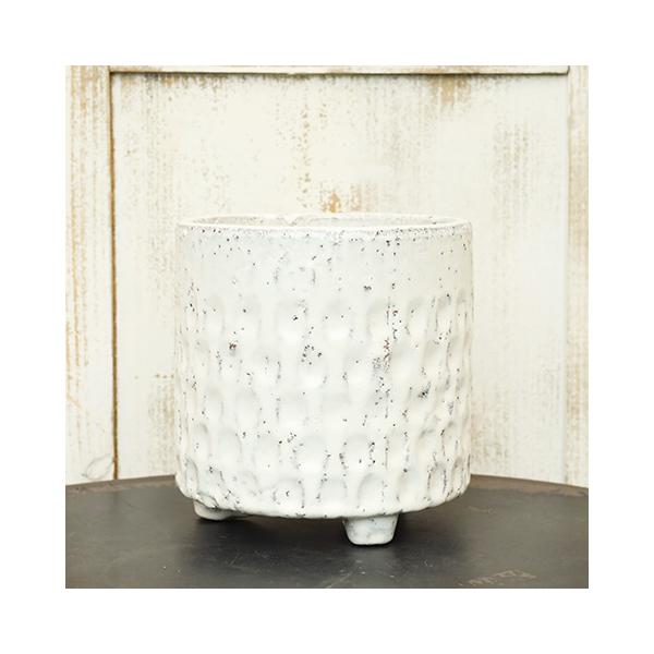 ガーデニング雑貨 陶器鉢 スプーンレッグスポット L ホワイト 植木鉢 おしゃれ 脚付き