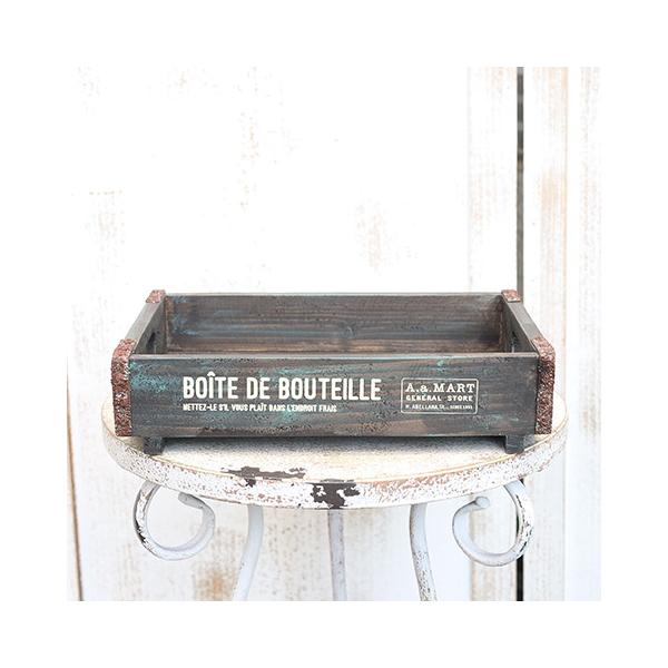 ガーデニング雑貨 シャビーウッド ボックス S トレー プランター