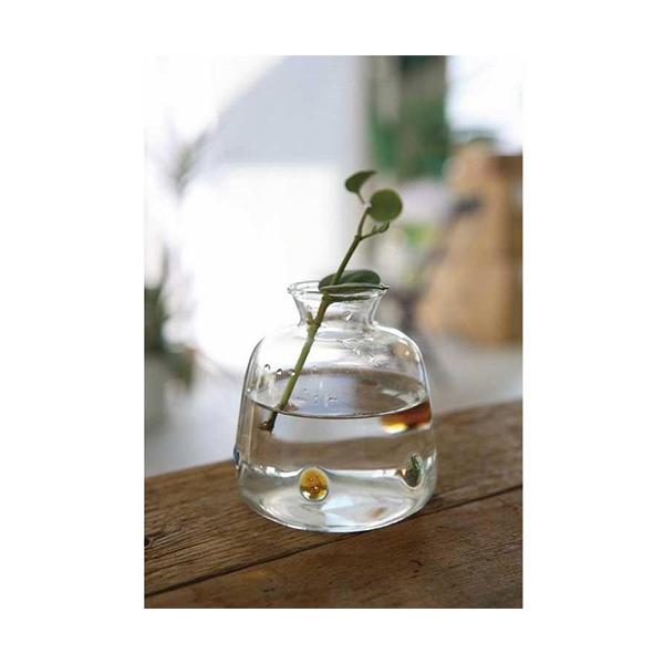 フラワーベース マーブルベース ショート 花瓶 ガラス 一輪挿し 飾る