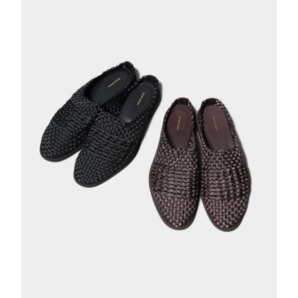 エンダースキーマ　PARALLEL NYLON HAND MESH MULE JKPT STORE / PARALLEL / NYLON HAND MESH MULE BLACK as-s-hmm