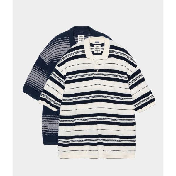 nanamica ナナミカ Stripe Polo Sweater nanamica (ナナミカ) Stripe Polo Sweater / ストライプポロセーター