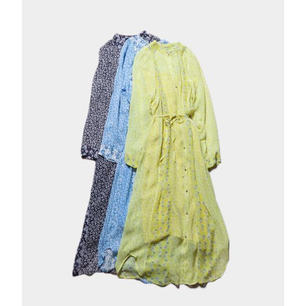 Ne Quittez Pas ヌキテパ 大規模セール Rayon Ggt Flower Mix レーヨンフラワーシャツドレス Shirt Dress