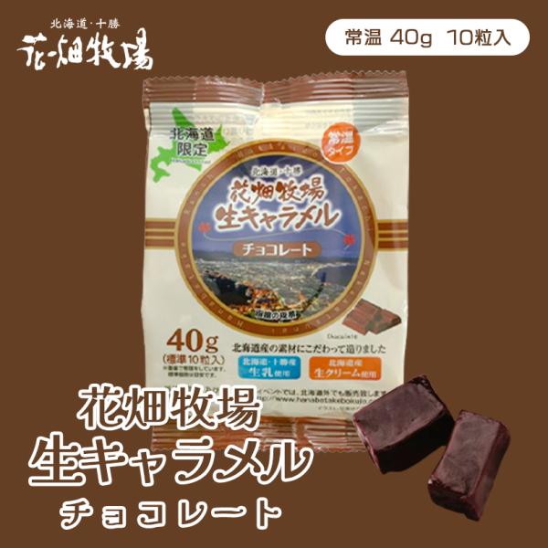 香り高いビターなチョコレート味の生キャラメルです。チョコレートの風味とキャラメルの味わいが口の中でまろやかに溶けていく食感をお楽しみください。アレルギー成分：小麦・乳成分・大豆・ゼラチン原材料：クリーム(国内製造)、生乳、水あめ、砂糖、はち...