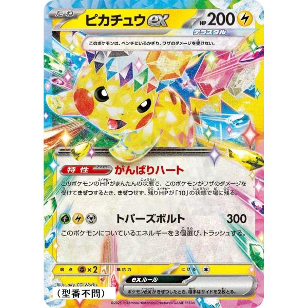 Pokemon（ポケモン） ピカチュウex〔RR〕【雷/たね】 〈*型番不問 MEGA