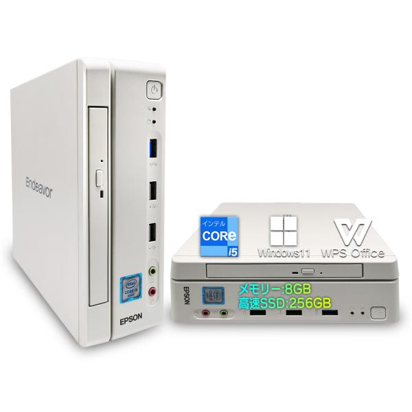 中古 デスクトップパソコン 手のひらサイズ  ミニPC minPC windows11搭載 本体 EPSON Endeavor ST180E Core i5 6500T メモリ 8GB SSD 256GB Office付き エプソン