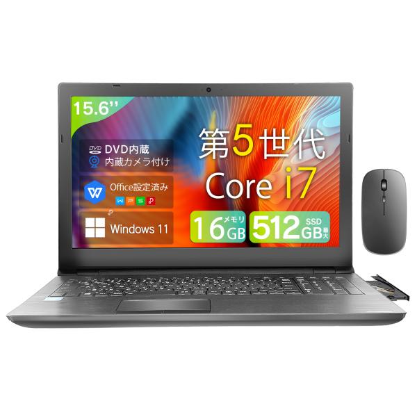 ノートパソコン 東芝 Toshiba PB65 インテル第5世代Core i7 メモリ16GB SSD512GB 15.6 テンキー dynabook office Windows11 カメラ付 中古 初心者向け爆買