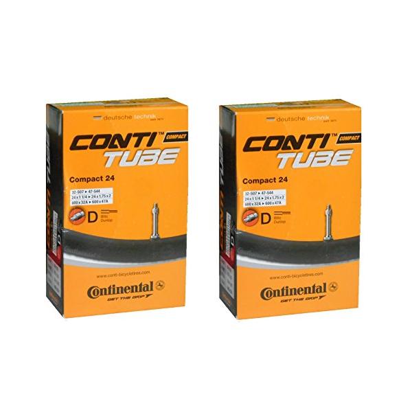 2本セット コンチネンタル Continental Compact24 チューブ 24×1 1/4-24×1.75×2(32-507/47-544) 英式バルブ (バルブ長40mm) [並行輸入品]