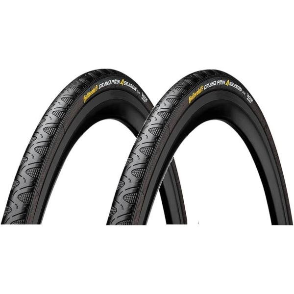 2本セット Continental(コンチネンタル) Grand Prix 4-Season グランプリ 4シーズン 700c ブラック/ブラック (700x28c) [並行輸入品]