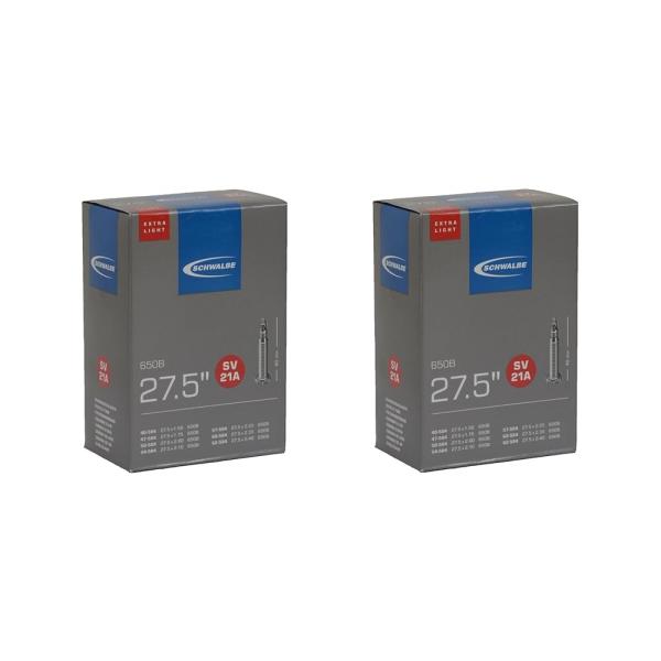 2本セット SCHWALBE(シュワルベ) 27.5×1.50/2.40用軽量チューブ 仏式 40mmバルブ 21A-SV [並行輸入品]
