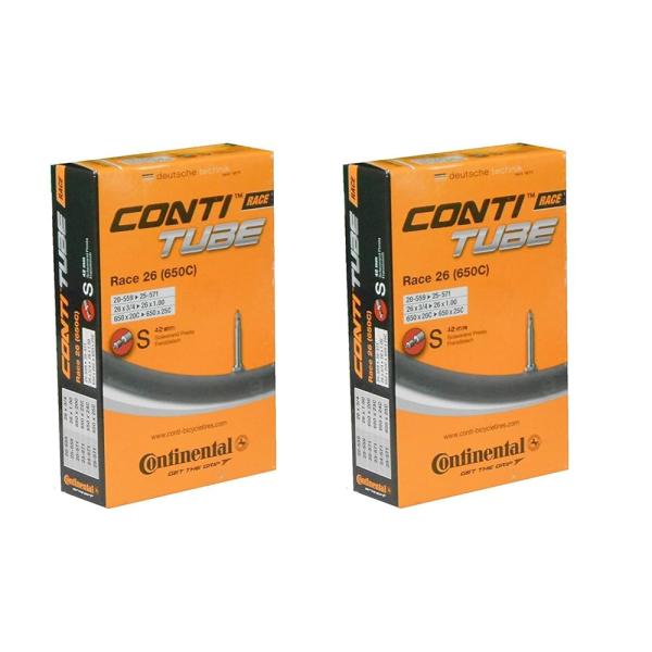 2本セット コンチネンタル Continental Race26(650C) 仏式チューブ 650x20-25C(20-559/25-571) (バルブ長60mm) [並行輸入品] 2本セット コンチネンタル Continental Race26(650C) 仏式チューブ