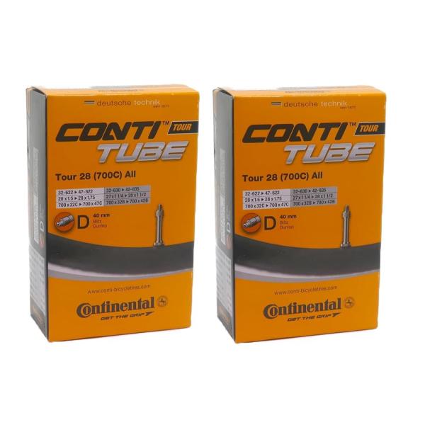 2本セット コンチネンタル Continental Tour 28 All チューブ 700x32/47c(32-622/47-622) 英式40mmバルブ [並行輸入品]