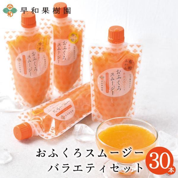 スムージー 有田みかん ゆず レモン 橙 だいだい ゼリー おふくろスムージーバラエティセット30本入 送料無料 シャーベット テレビ放送 爆買