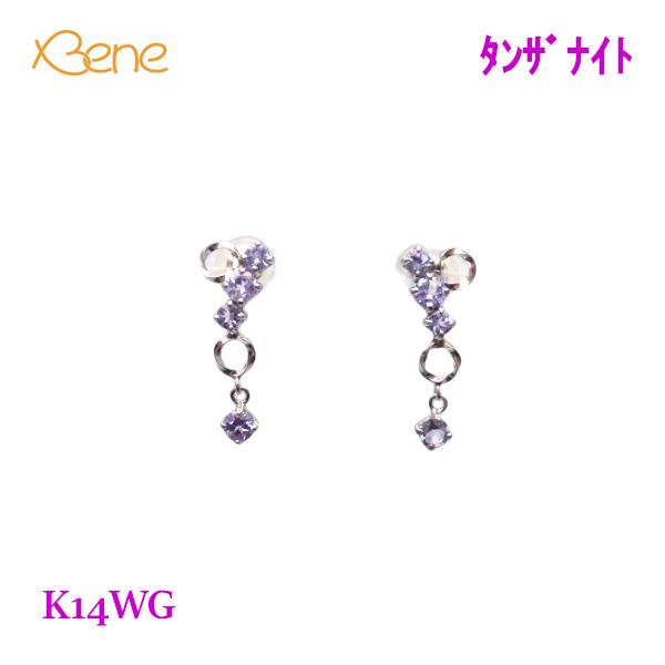 K14WG タンザナイト スタッドタイプ ピアス : Beneベーネ四條畷 - 通販 
