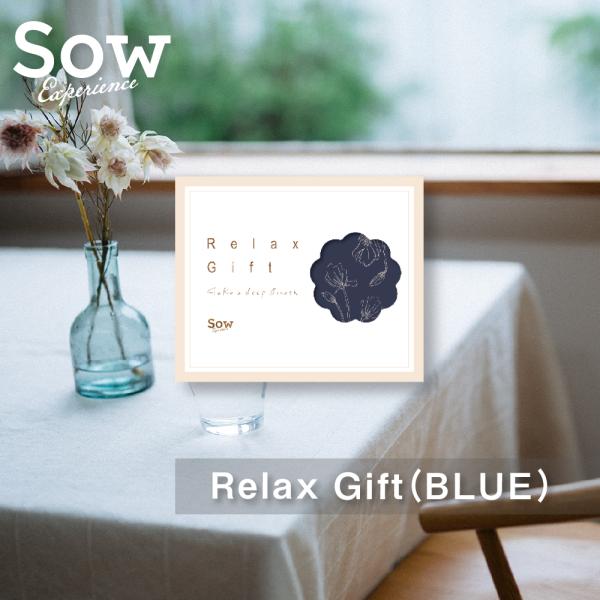 体験ギフト Relax Gift（BLUE） クリスマス 母の日 結婚記念日 プレゼント ギフト 誕生日 お祝い 結婚 出産 彼女 女性 ソウ・エクスペリエンス SOW EXPERIENCE