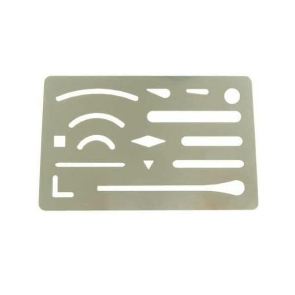字消板 ステンレス製 微着 25-0181 (ノンマグネット ステンレス 字消板 製図用品 字消し じけし 字消し板 製図 消しゴム 消す 図面 takeda