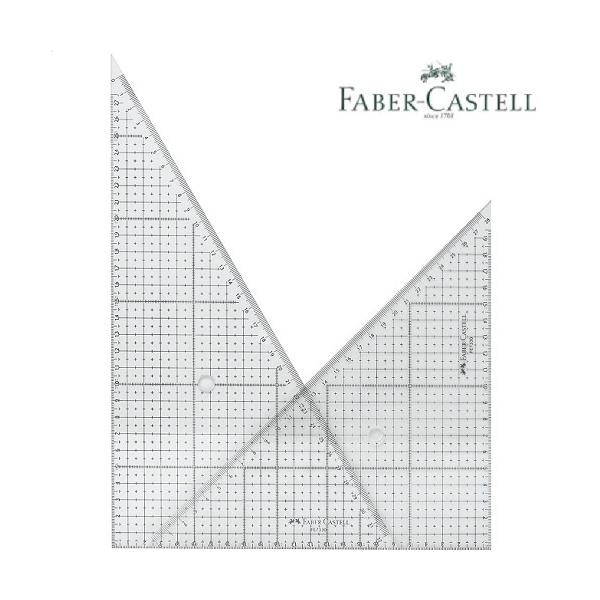 (未使用･未開封品)　ファーバーカステル 方眼三角定規 30cm (2mm 2枚) FE 7330 v1yptgt ファーバーカステル Castell 方眼三角定規 FE-7330 30cm : 素材本舗
