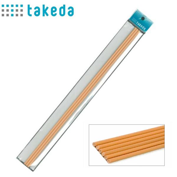 木目丸スチロール棒　1mm×400mm 8本入り/2mm×400mm 8本入り/3mm×400mm 6本入り/5mm×400mm 3本入り takeda タケダ