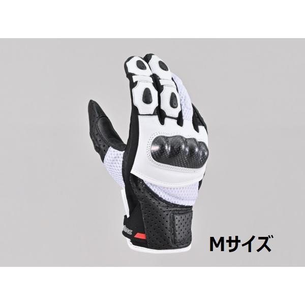 【当店在庫あり】在庫特価！夏用 HBG-053 スポーツメッシュグローブ ブラック/ホワイト Mサイズ デイトナ スマホ対応 本革（やぎ革）