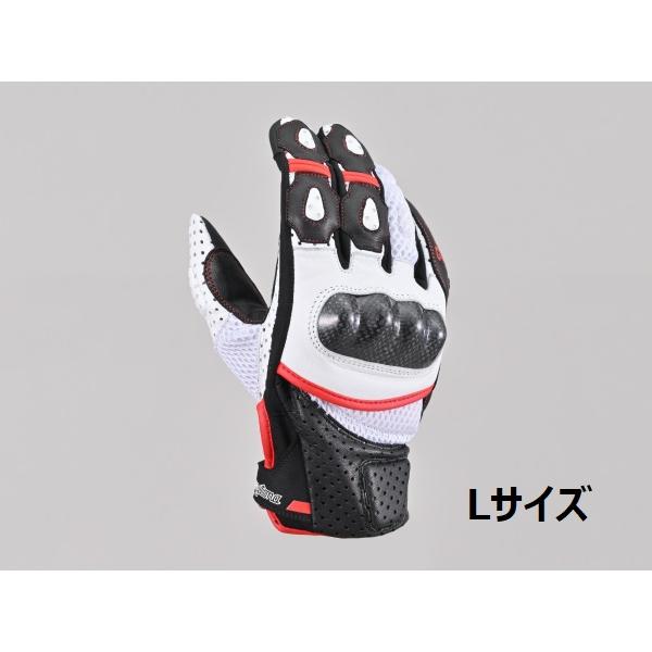 【当店在庫あり】在庫特価！夏用 HBG-053 スポーツメッシュグローブ ブラック/ホワイト/レッド Lサイズ デイトナ スマホ 本革（やぎ革）