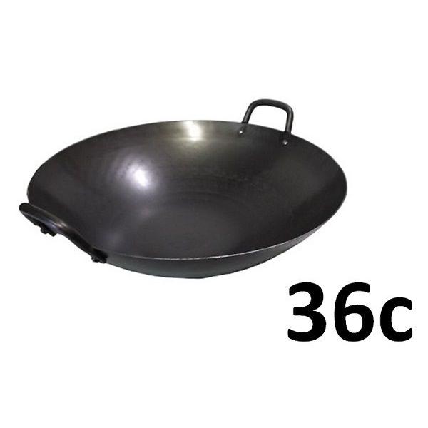 鉄製中華鍋 36cm 穴付きハンドル 鉄製中華鍋 36cm 穴付きハンドル