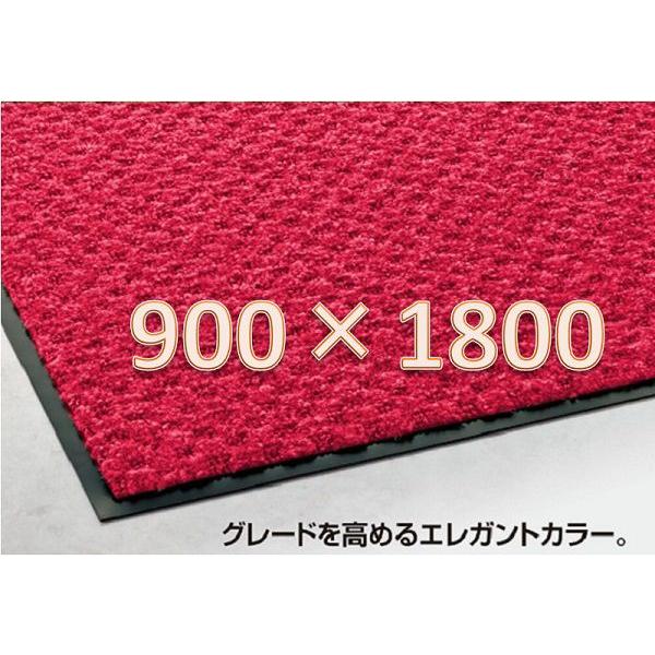 マット❤レッド ゴブラン織り玄関マット 68×120cm 厚み3mm エレ ガント 花柄 レッド