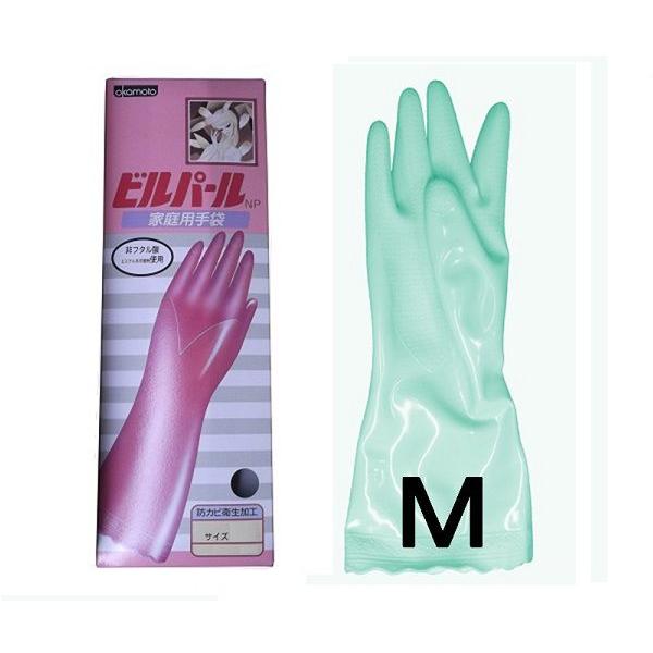 オカモト ビルパール手袋・Mグリーン箱入り : ふじまるマーケット
