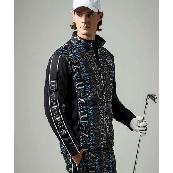 新品【ムータマリンゴルフ】人気エンボスロゴ総柄 長袖ゴルフブルゾンジャケットL spaccio-online_lao-23048r