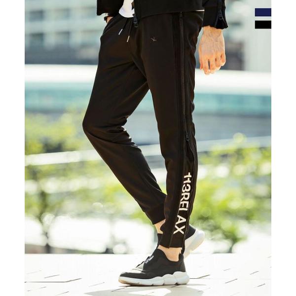 ジャブス ウノピウ コラボ スラックス パンツ ブラック 1PIU1UGUALE3