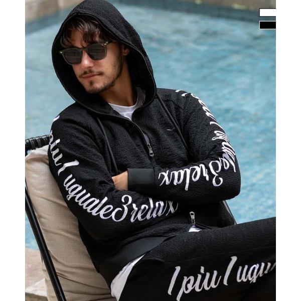 新品Lサイズ セットアップ クレープニットロゴ 上下セット spaccio-online_usk-24019