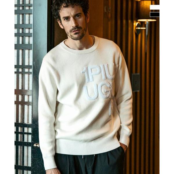 【未使用】1PIU1UGUALE3 ロゴリブベスト　ニット サイズ4 未使用】1PIU1UGUALE3 ロゴリブベスト ニット サイズ4 【公式通販】