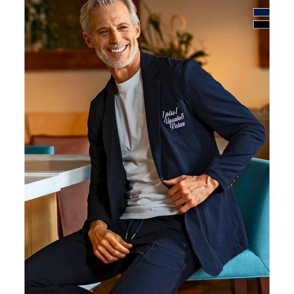 1PIU1UGUALE3 RELAX ウノピゥウノウグァーレトレ リラックス ロゴ刺繍 